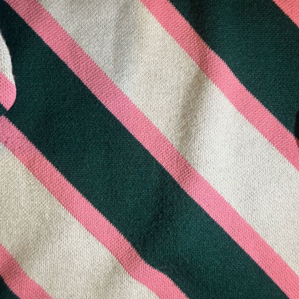MANGO Striped Green and‎ Pink Sweater Preppy - Picture 5 of 5